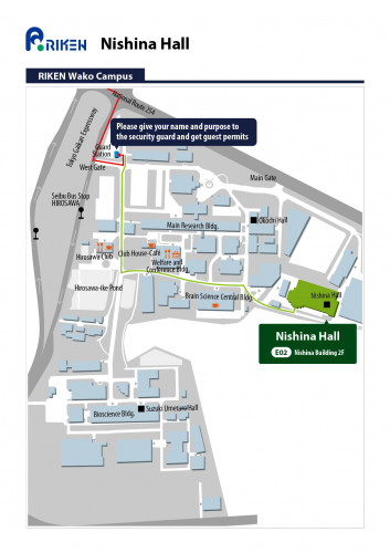 Nishina Hall Access Map 2