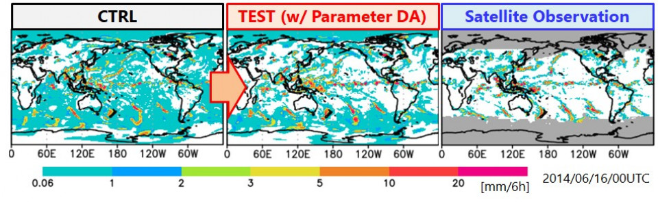 Online Model Parameter Estimation With Ensemble Data Assimilation in the Real Global Atmosphere image