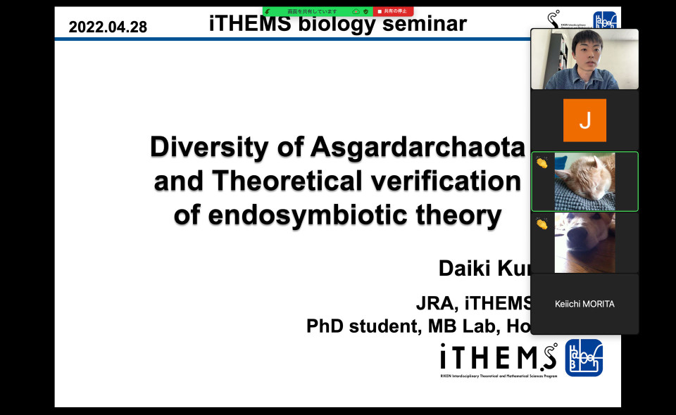 iTHEMS Biology Seminar by Mr. Daiki Kumakura on April 28, 2022 image