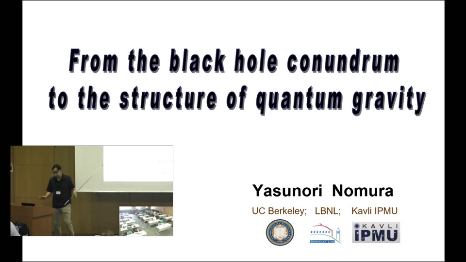 iTHEMS Colloquium by Prof. Yasunori Nomura on July 26, 2022 image